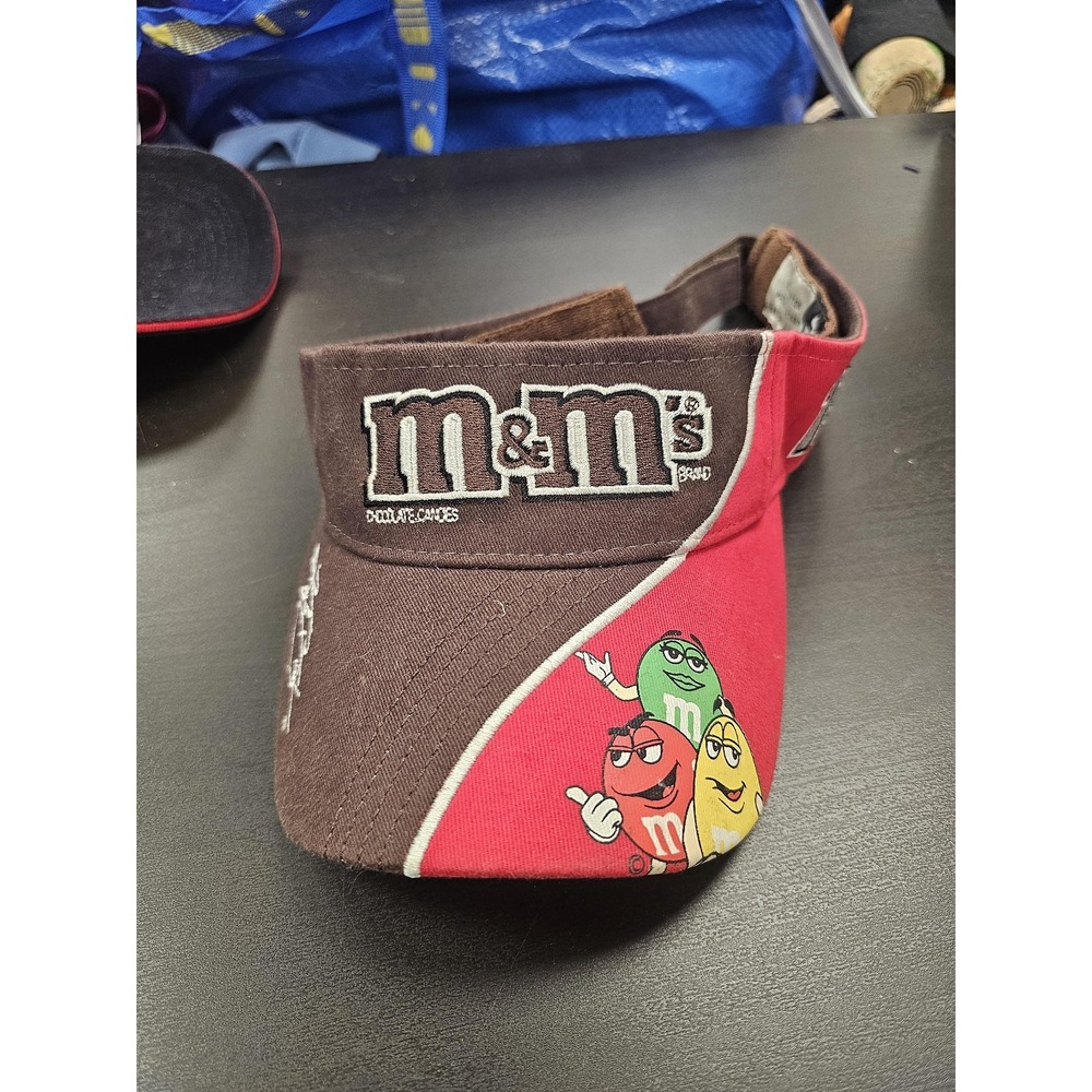 Kyle Busch M&Ms‎ Hat Visor Strap Back Mens One Size Brown NASCAR Racing 18 Chase